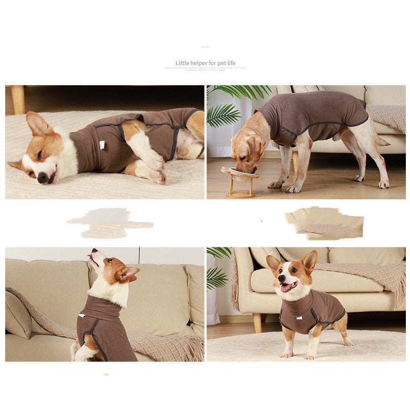 KFX-8721469 Cozy Cotton Sweater for Dogs in Brown and Wine Red, Multiple Sizes Available