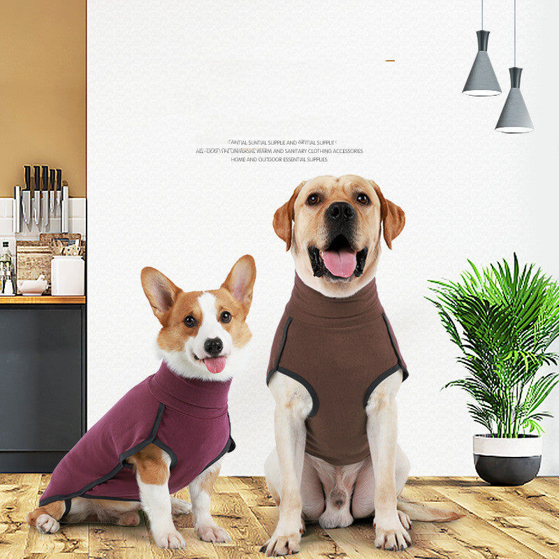 KFX-8721469 Cozy Cotton Sweater for Dogs in Brown and Wine Red, Multiple Sizes Available