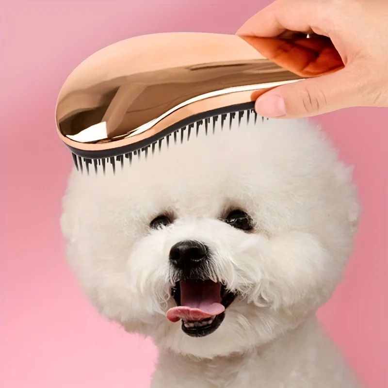 KFX-8722877 2-in-1 Dog Grooming Comb and Massage Brush for Effortless Hair Removal and Relaxation