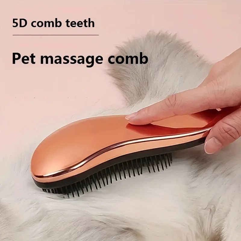KFX-8722877 2-in-1 Dog Grooming Comb and Massage Brush for Effortless Hair Removal and Relaxation