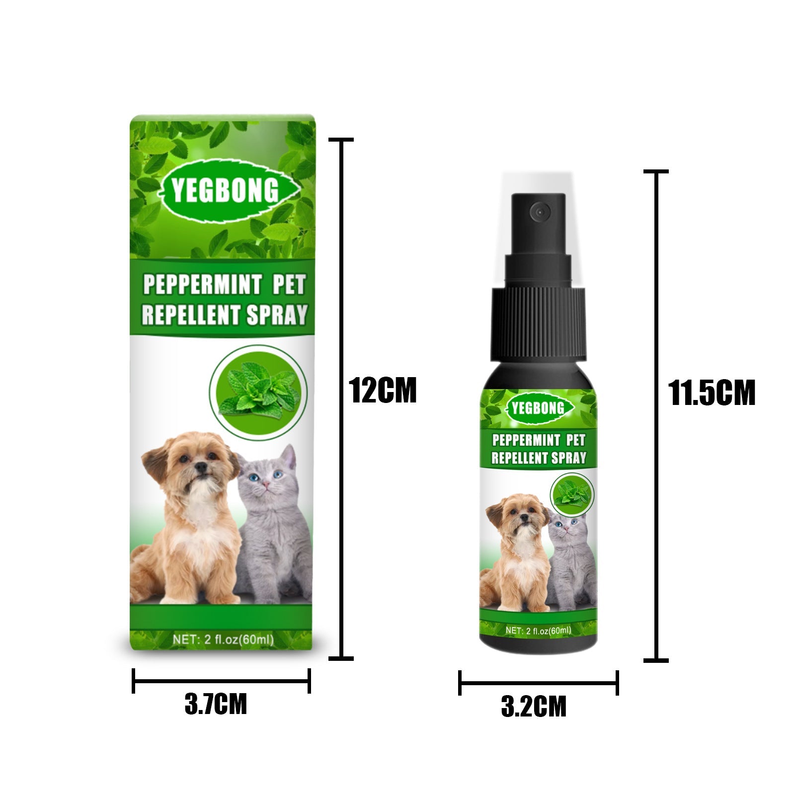KFX-8724925 Pet-Friendly Acarus Fungus Treatment Spray for Dogs and Cats - 60ml