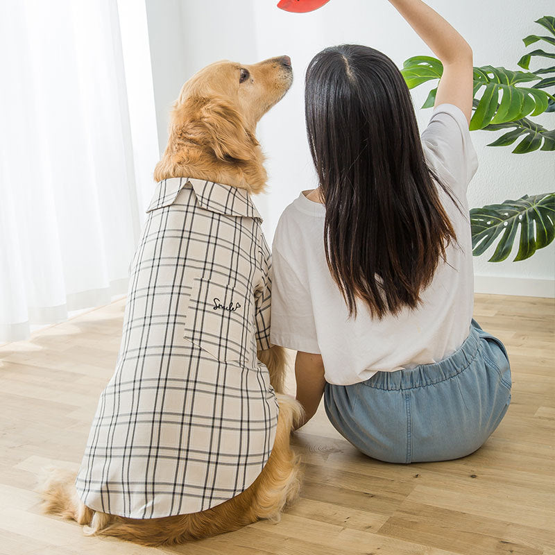 KFX-8725437 Golden Wool Labrador Chai Dog Shirt for Medium to Large Dogs, Available in Brown and Yellow