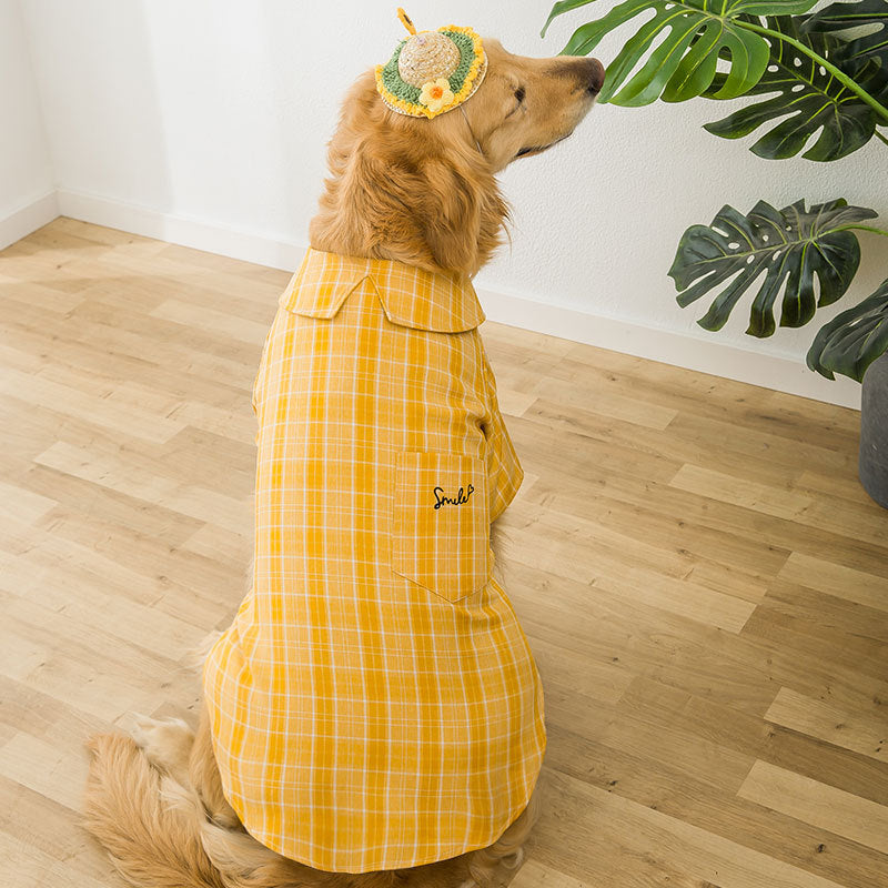 KFX-8725437 Golden Wool Labrador Chai Dog Shirt for Medium to Large Dogs, Available in Brown and Yellow