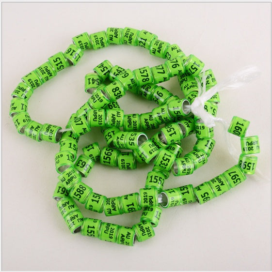 KFX-8726845 Pigeon Training Anklets - 8mm Inner Diameter, 7 Vibrant Colors Available, Set of 700