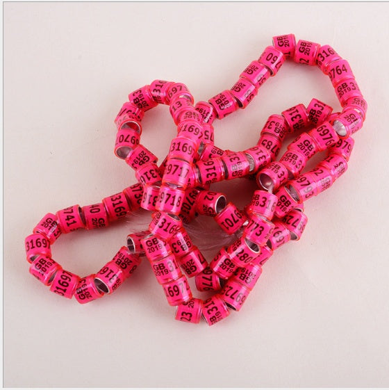 KFX-8726845 Pigeon Training Anklets - 8mm Inner Diameter, 7 Vibrant Colors Available, Set of 700