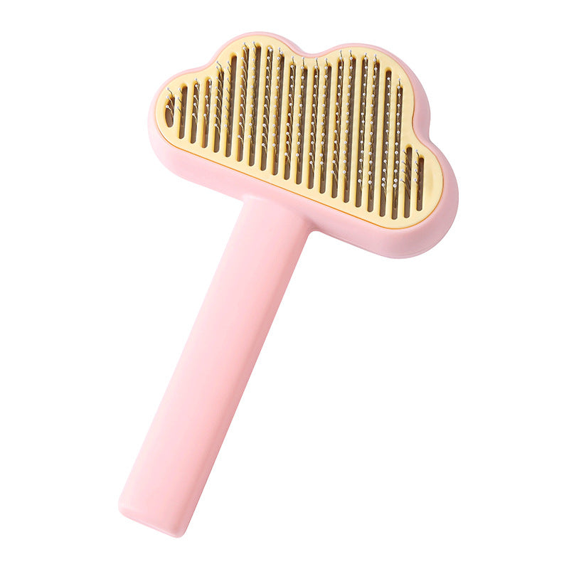 KFX-8728637 Self-Cleaning Pet Comb – Cat Hair Remover in Taro Purple Pink, Nordic Blue, Transparent Green
