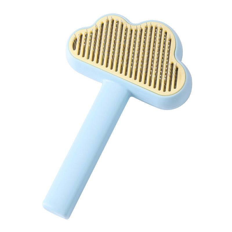 KFX-8728637 Self-Cleaning Pet Comb – Cat Hair Remover in Taro Purple Pink, Nordic Blue, Transparent Green