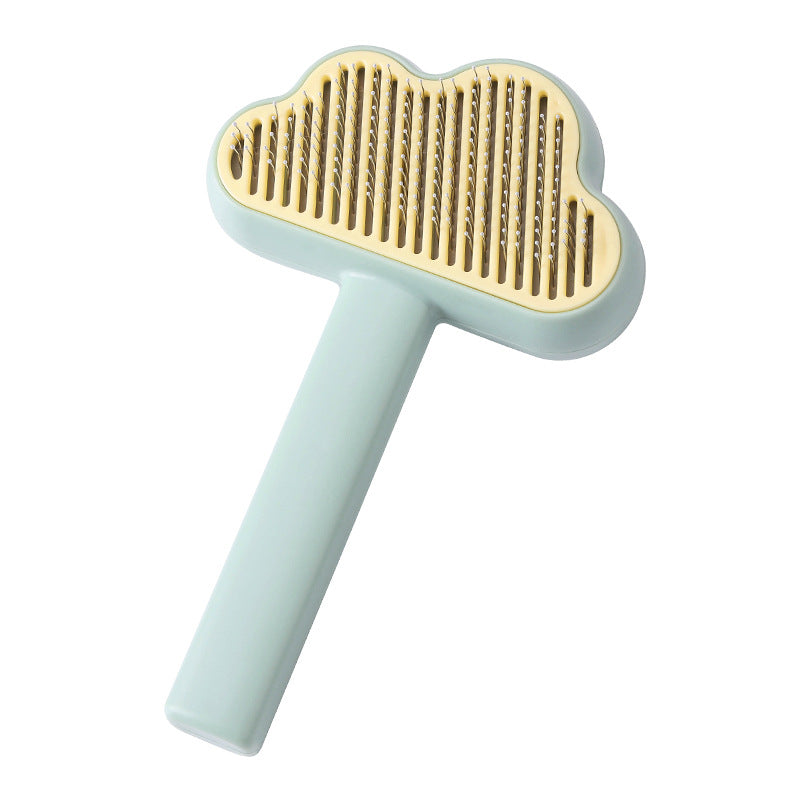 KFX-8728637 Self-Cleaning Pet Comb – Cat Hair Remover in Taro Purple Pink, Nordic Blue, Transparent Green