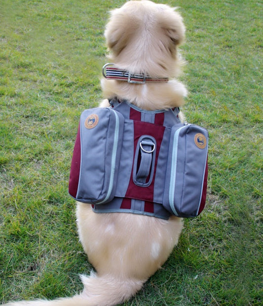 KFX-8737853 Portable Pet Travel Bag with Detachable Chest and Back Support, Medium and Large Sizes Available in Red and Blue
