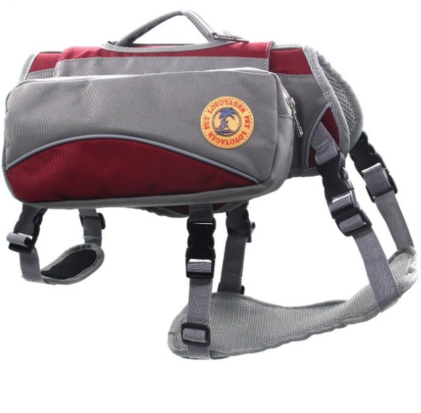 KFX-8737853 Portable Pet Travel Bag with Detachable Chest and Back Support, Medium and Large Sizes Available in Red and Blue