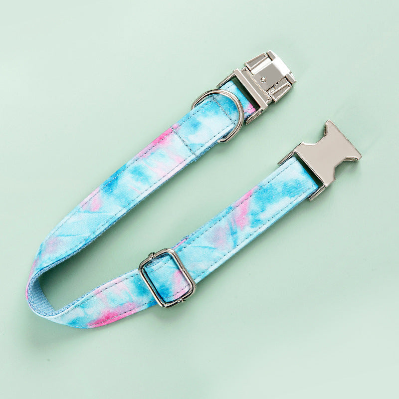 KFX-8738365 Printed Polyester Pet Collar and Leash Set - 43x31x31cm