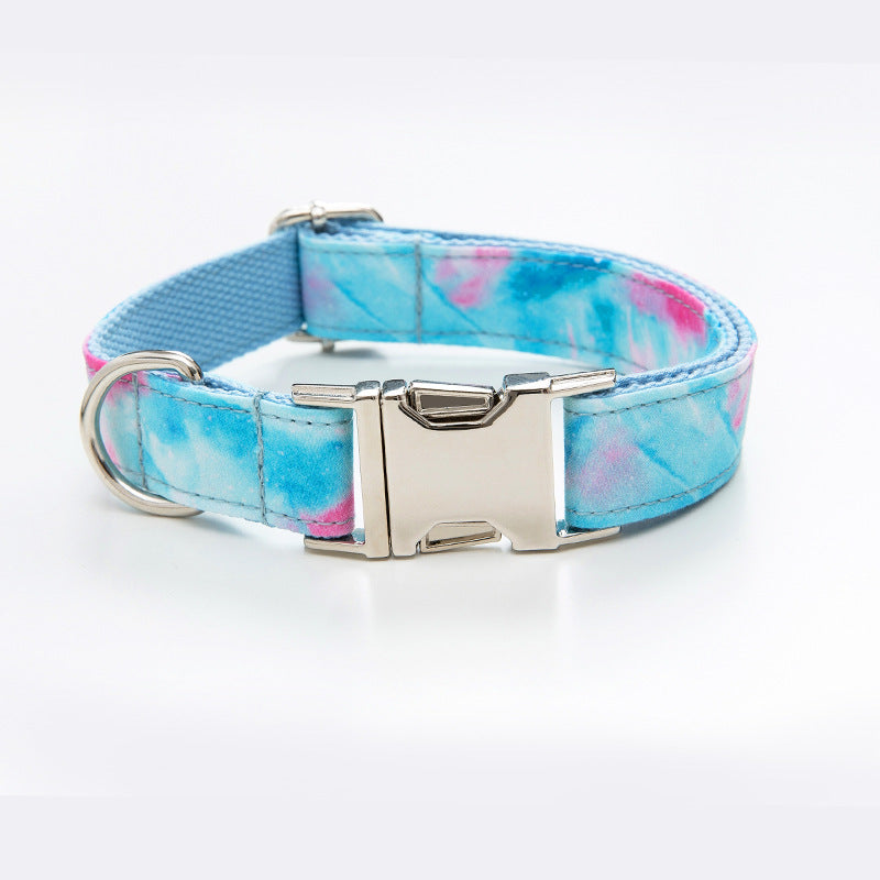KFX-8738365 Printed Polyester Pet Collar and Leash Set - 43x31x31cm