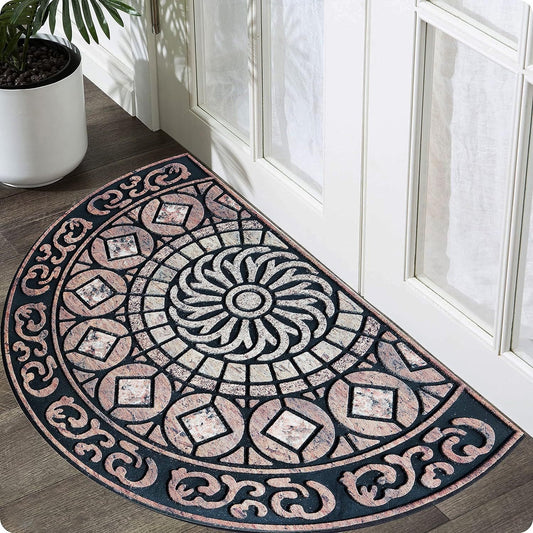 KFX-8740413 American-Style Semi-Circular Non-Slip Doormat – Absorbent Diatomaceous Earth, Various Sizes & Colors