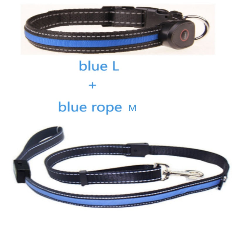 KFX-8740541 Luminous Dog Collar with Adjustable Length - Sizes S, M, L Available