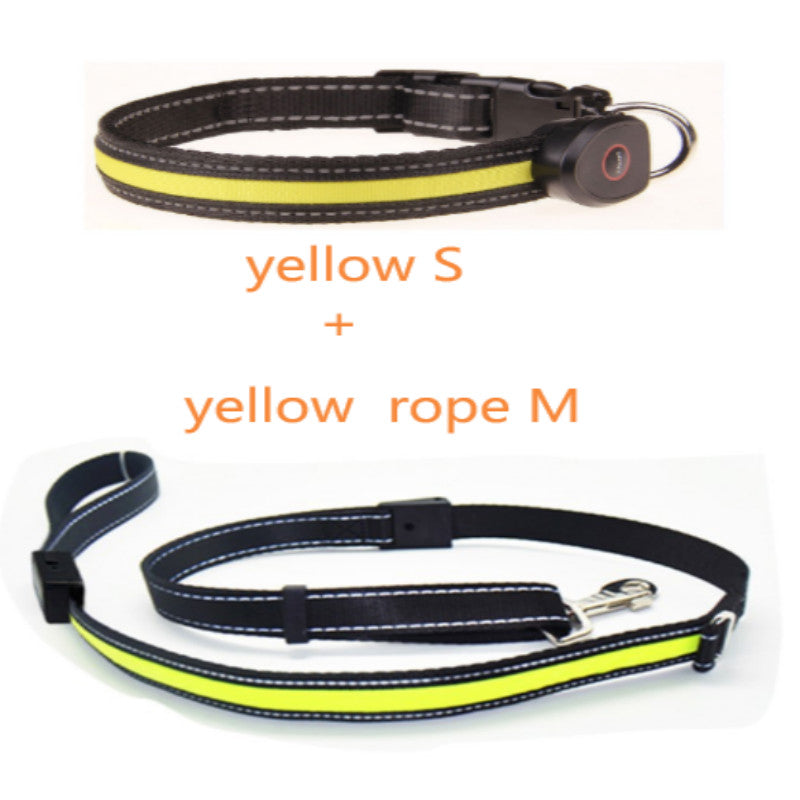 KFX-8740541 Luminous Dog Collar with Adjustable Length - Sizes S, M, L Available