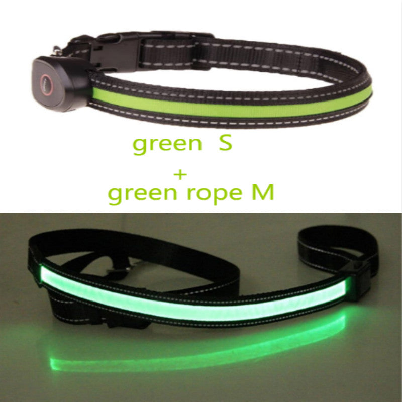 KFX-8740541 Luminous Dog Collar with Adjustable Length - Sizes S, M, L Available