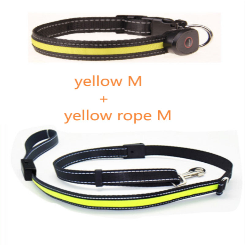 KFX-8740541 Luminous Dog Collar with Adjustable Length - Sizes S, M, L Available