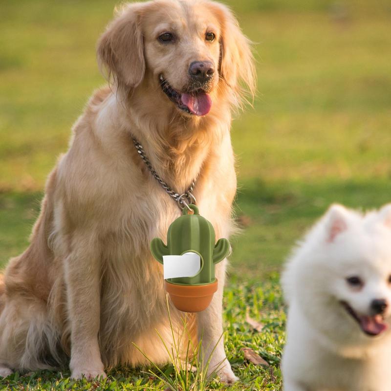 KFX-8741821 Cactus Shaped Pet Waste Bag Dispenser - Easy Carrying Dog Waste Management Case