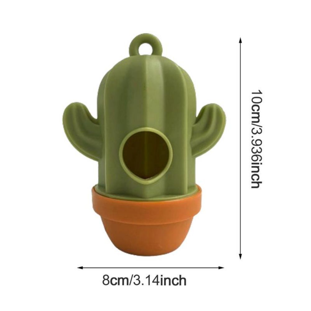 KFX-8741821 Cactus Shaped Pet Waste Bag Dispenser - Easy Carrying Dog Waste Management Case