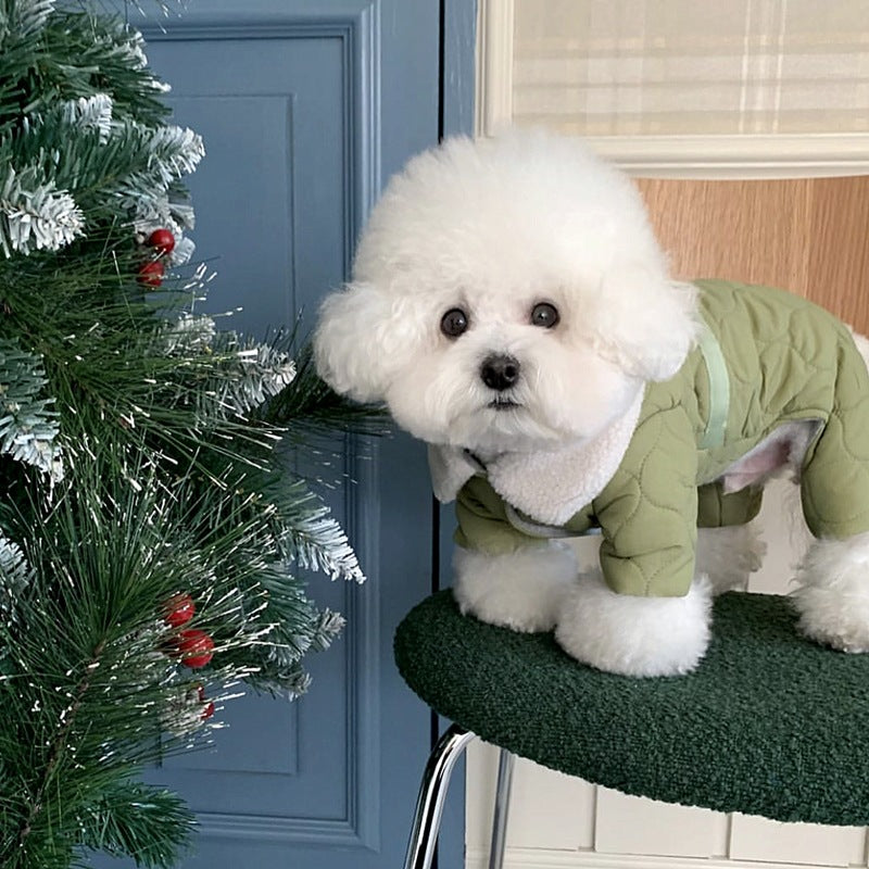 KFX-8743101 Cozy Cotton-Padded Dog Apparel for Autumn and Winter in Cute Fish Designs