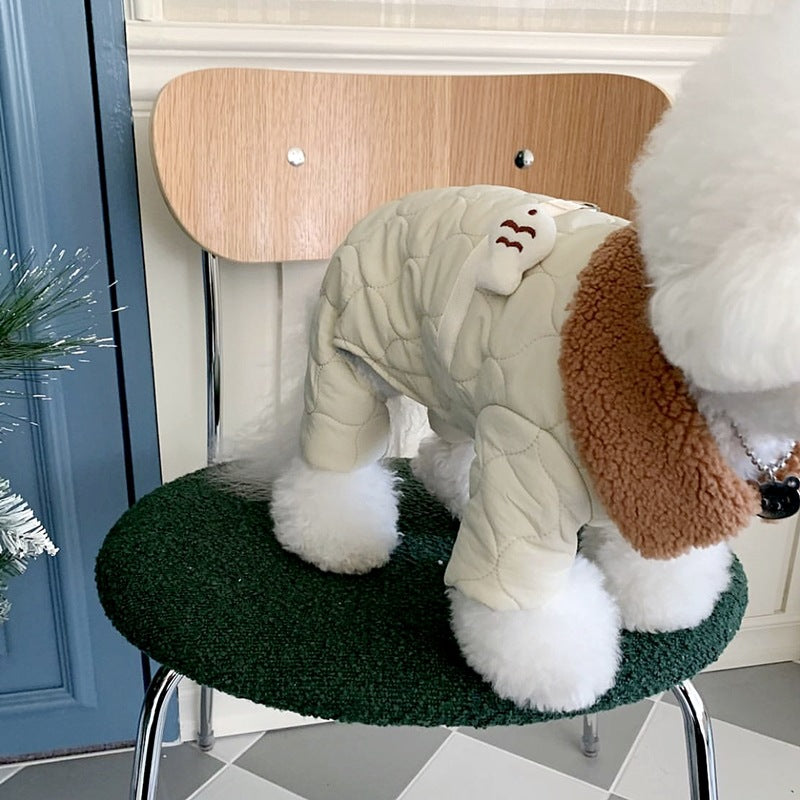 KFX-8743101 Cozy Cotton-Padded Dog Apparel for Autumn and Winter in Cute Fish Designs