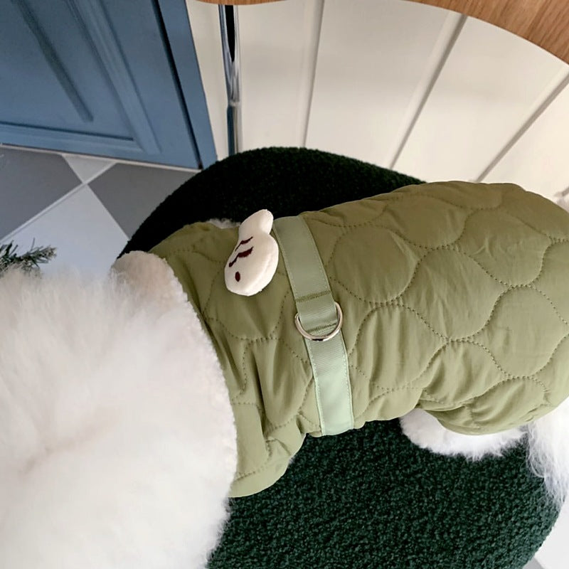 KFX-8743101 Cozy Cotton-Padded Dog Apparel for Autumn and Winter in Cute Fish Designs
