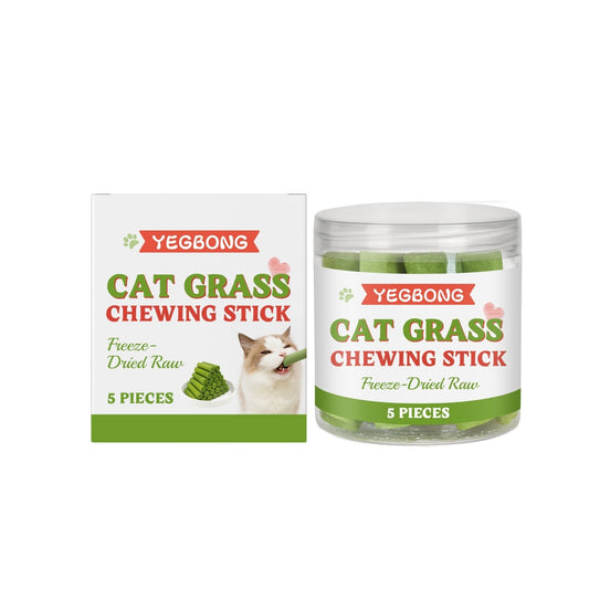 KFX-8744381 Nutrient-Rich Cat Grass Chewing Sticks with Chicken and Vitamins - 5-Pack