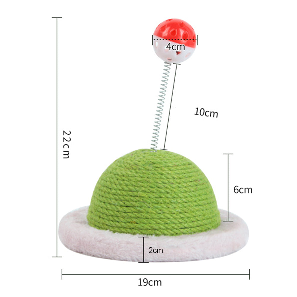 KFX-8744509 Sisal Cat Claw Grinding Ball - Durable Round 12cm Cat Scratching Toy