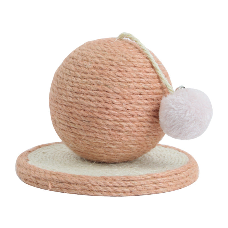 KFX-8744509 Sisal Cat Claw Grinding Ball - Durable Round 12cm Cat Scratching Toy
