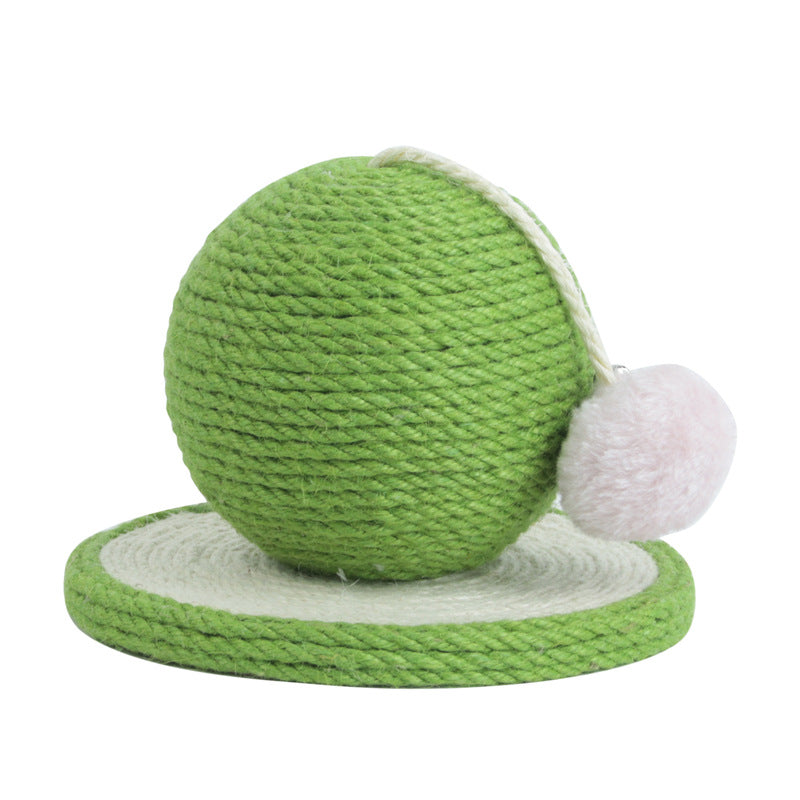 KFX-8744509 Sisal Cat Claw Grinding Ball - Durable Round 12cm Cat Scratching Toy