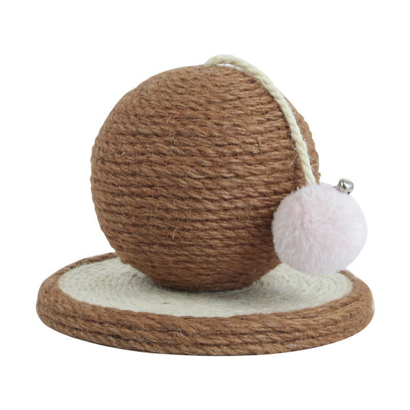 KFX-8744509 Sisal Cat Claw Grinding Ball - Durable Round 12cm Cat Scratching Toy