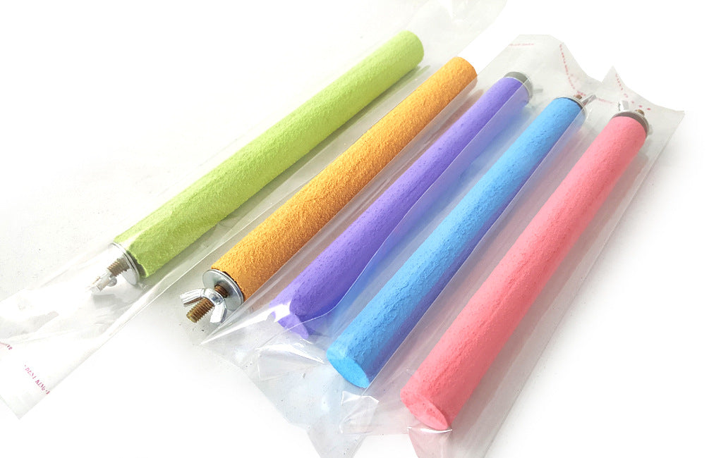 KFX-8745789 Colorful Natural Quartz Sand Grinding Claw Stick for Small and Medium Birds