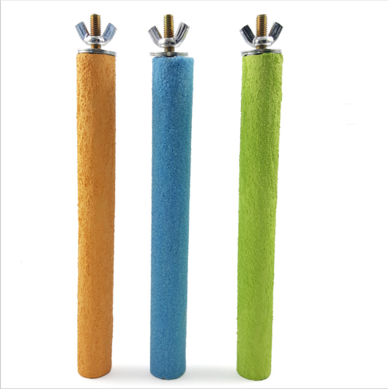 KFX-8745789 Colorful Natural Quartz Sand Grinding Claw Stick for Small and Medium Birds