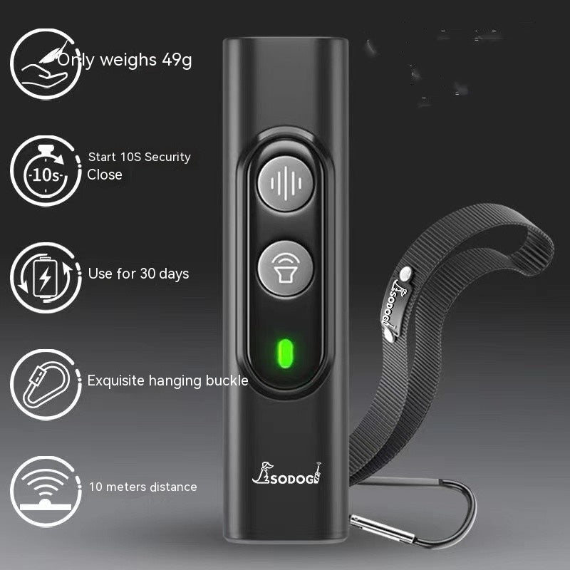 KFX-8747581 Portable Ultrasonic Dog Repellent Device with 10m Range for Cats, Snakes, and Mice