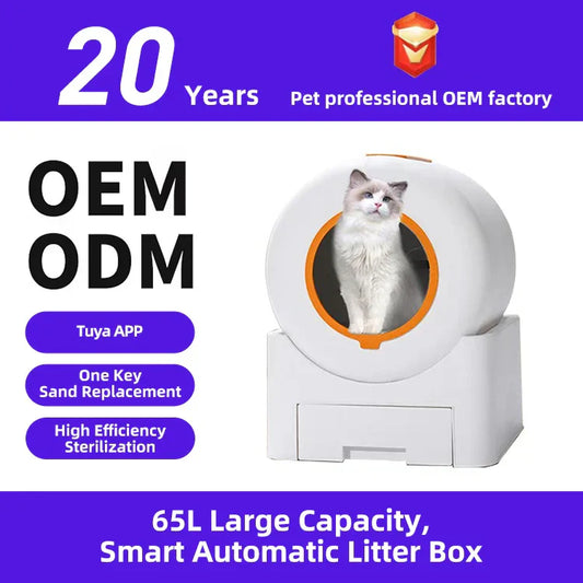 KFX-874771 Large Capacity Automatic Self-Cleaning Cat Litter Box with App Control and Easy Clean Design