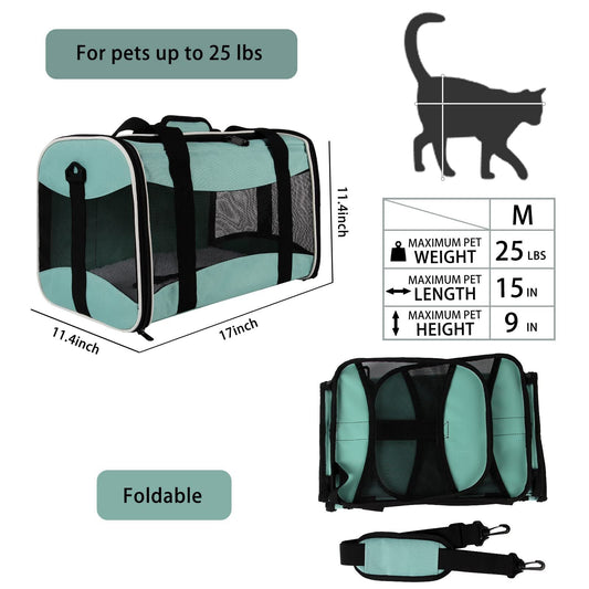 KFX-8748349 Portable Foldable Crossbody Pet Carrier Bag for Dogs and Cats - Multiple Colors Available