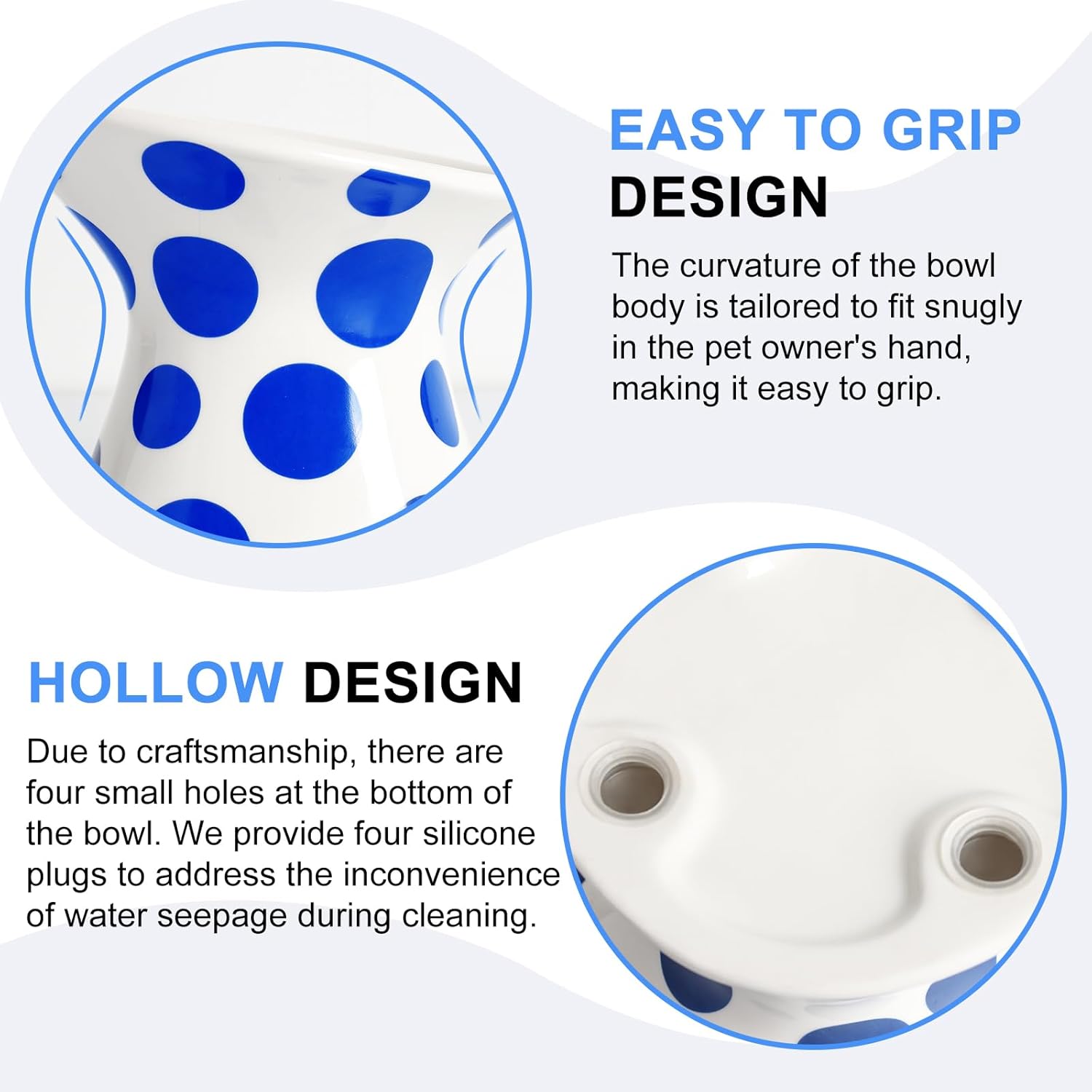 KFX-8751549 Extra Wide Elevated Ceramic Cat Food Bowl - Tilted Design for Comfort, Red Polka Dot, Dishwasher & Microwave Safe