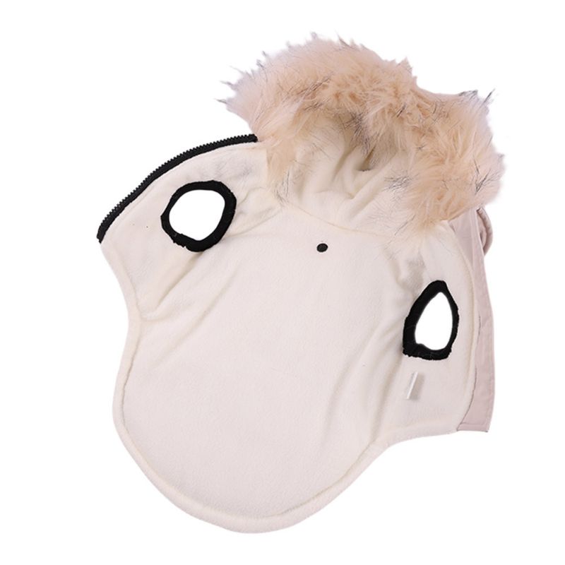 KFX-8752445 Fur Tie Hat Casual Dog Vest in Cool Black, Army Green, Red, and Beige, Sizes S-XXL