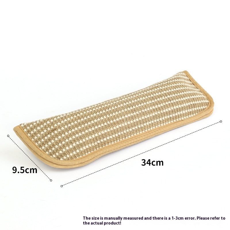 KFX-8752701 Catnip-Infused Sisal Scratching Pillow Toy for Cats - Available in Small and Large Sizes