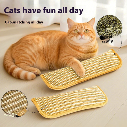 KFX-8752701 Catnip-Infused Sisal Scratching Pillow Toy for Cats - Available in Small and Large Sizes