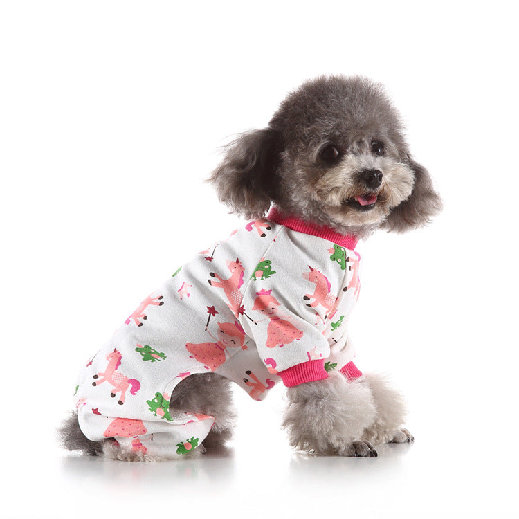 KFX-8754493 Cozy Cotton Pet Home Wear Pajamas in Multiple Fun Designs