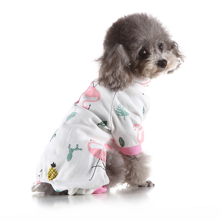 KFX-8754493 Cozy Cotton Pet Home Wear Pajamas in Multiple Fun Designs