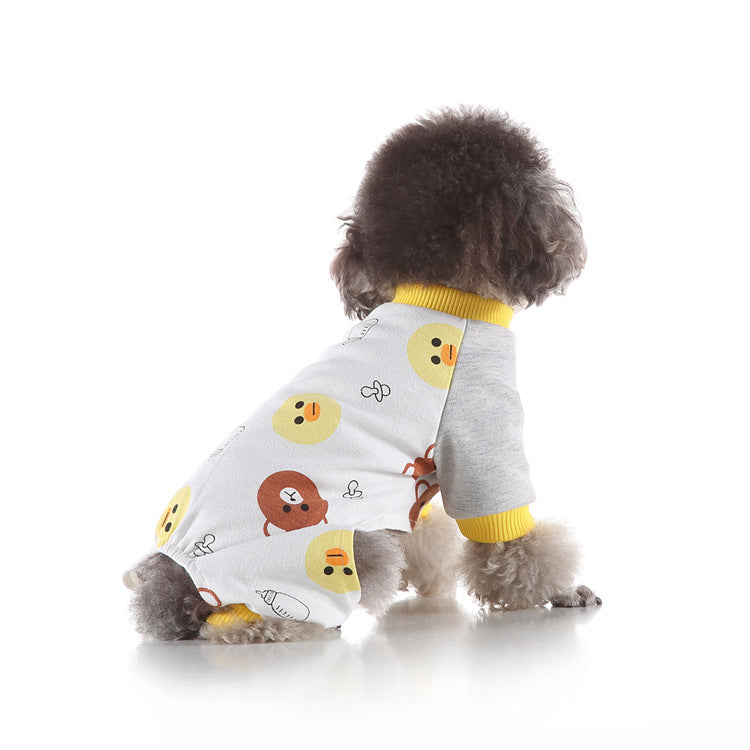 KFX-8754493 Cozy Cotton Pet Home Wear Pajamas in Multiple Fun Designs