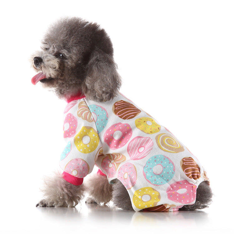 KFX-8754493 Cozy Cotton Pet Home Wear Pajamas in Multiple Fun Designs