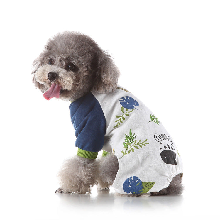 KFX-8754493 Cozy Cotton Pet Home Wear Pajamas in Multiple Fun Designs