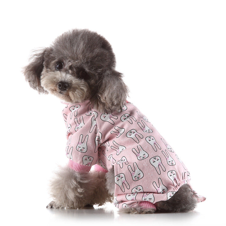 KFX-8754493 Cozy Cotton Pet Home Wear Pajamas in Multiple Fun Designs