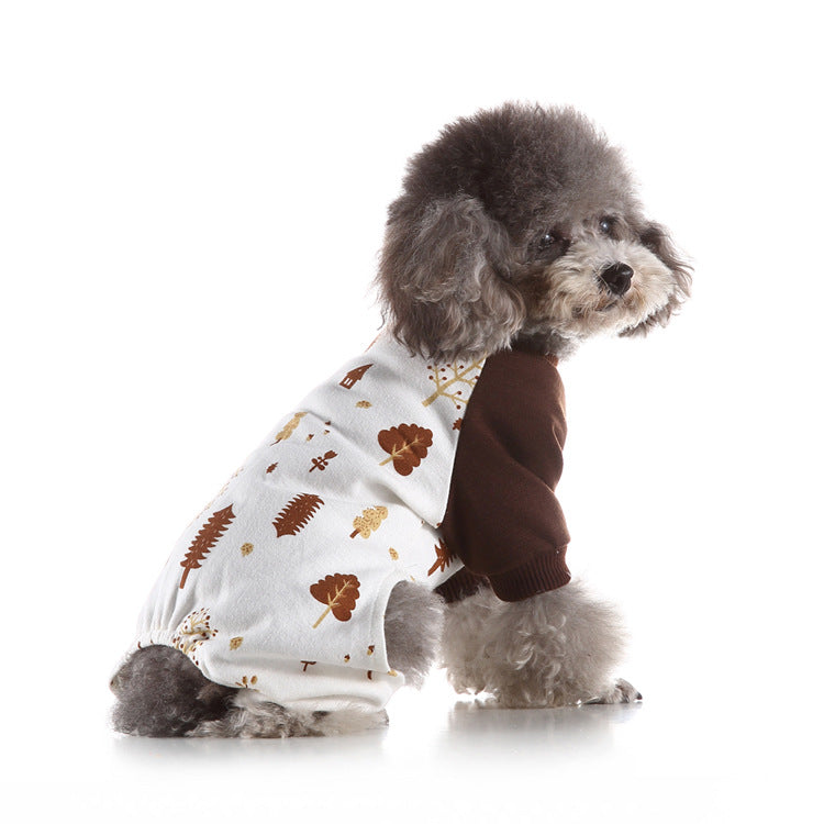 KFX-8754493 Cozy Cotton Pet Home Wear Pajamas in Multiple Fun Designs