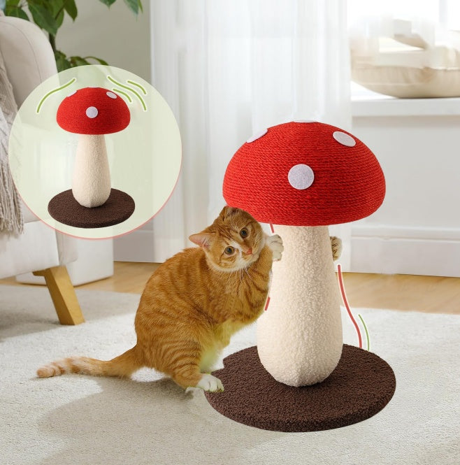 KFX-8755517 Large L-Shape Cat Scratching Board with Ball Toy - 23.6 Inch Wall-Mounted Scratcher for Indoor Cats