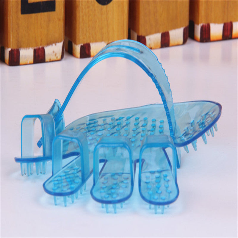 KFX-8755645 Five Finger Pet Bath Brush - Eco-Friendly PVC, Pink & Blue, 11 x 12cm