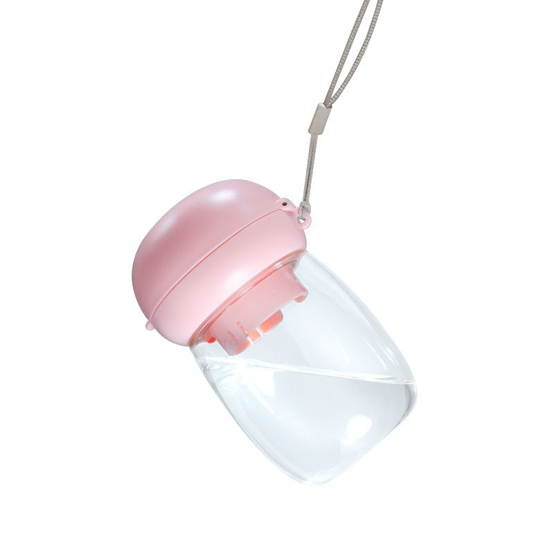 KFX-8755901 Foldable and Portable Outdoor Drinking Cup for Pets - 300ml Plastic in Pink, White, and Light Green
